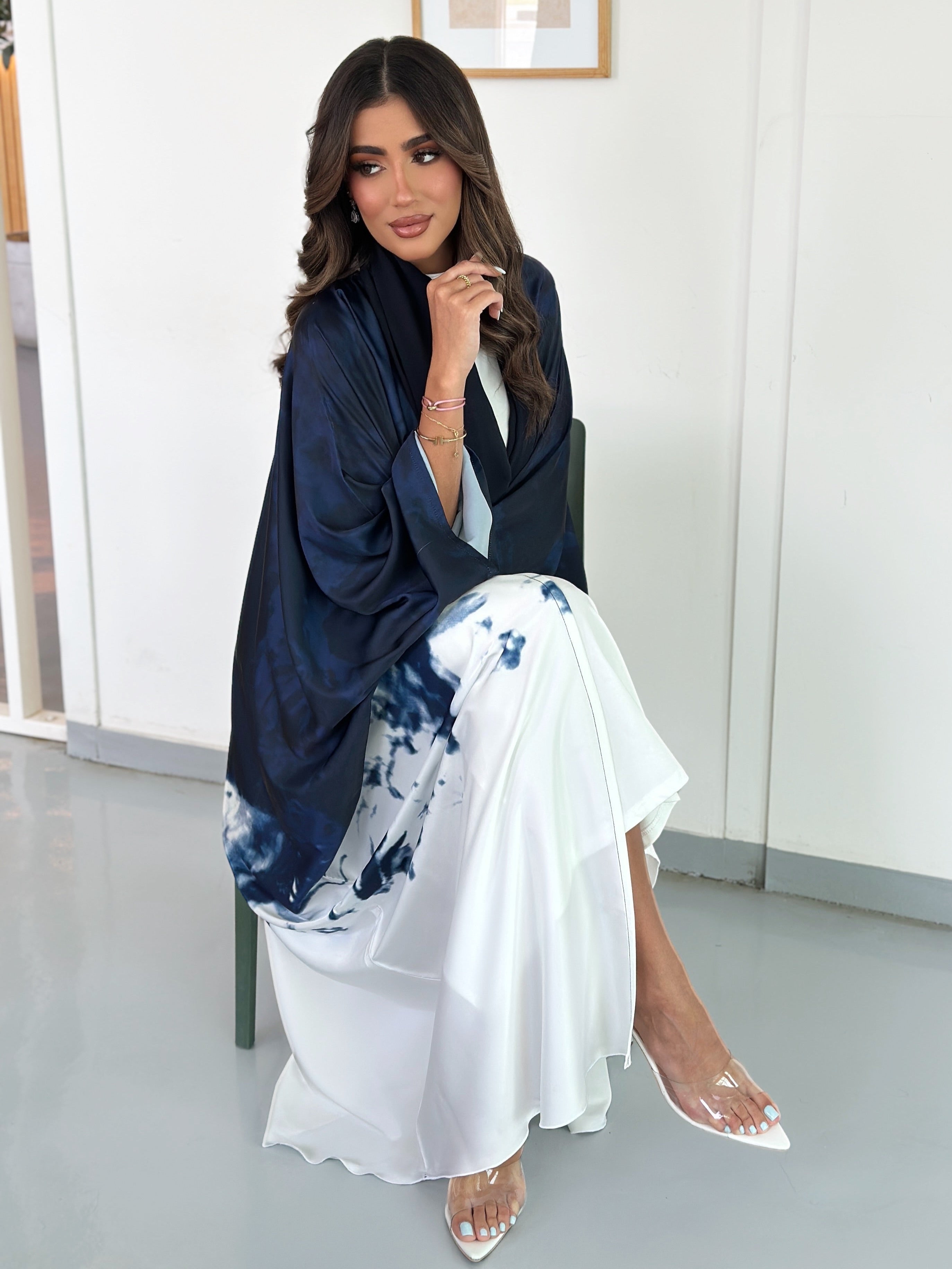 FN031 (Ready to Ship) summery ombre Abaya