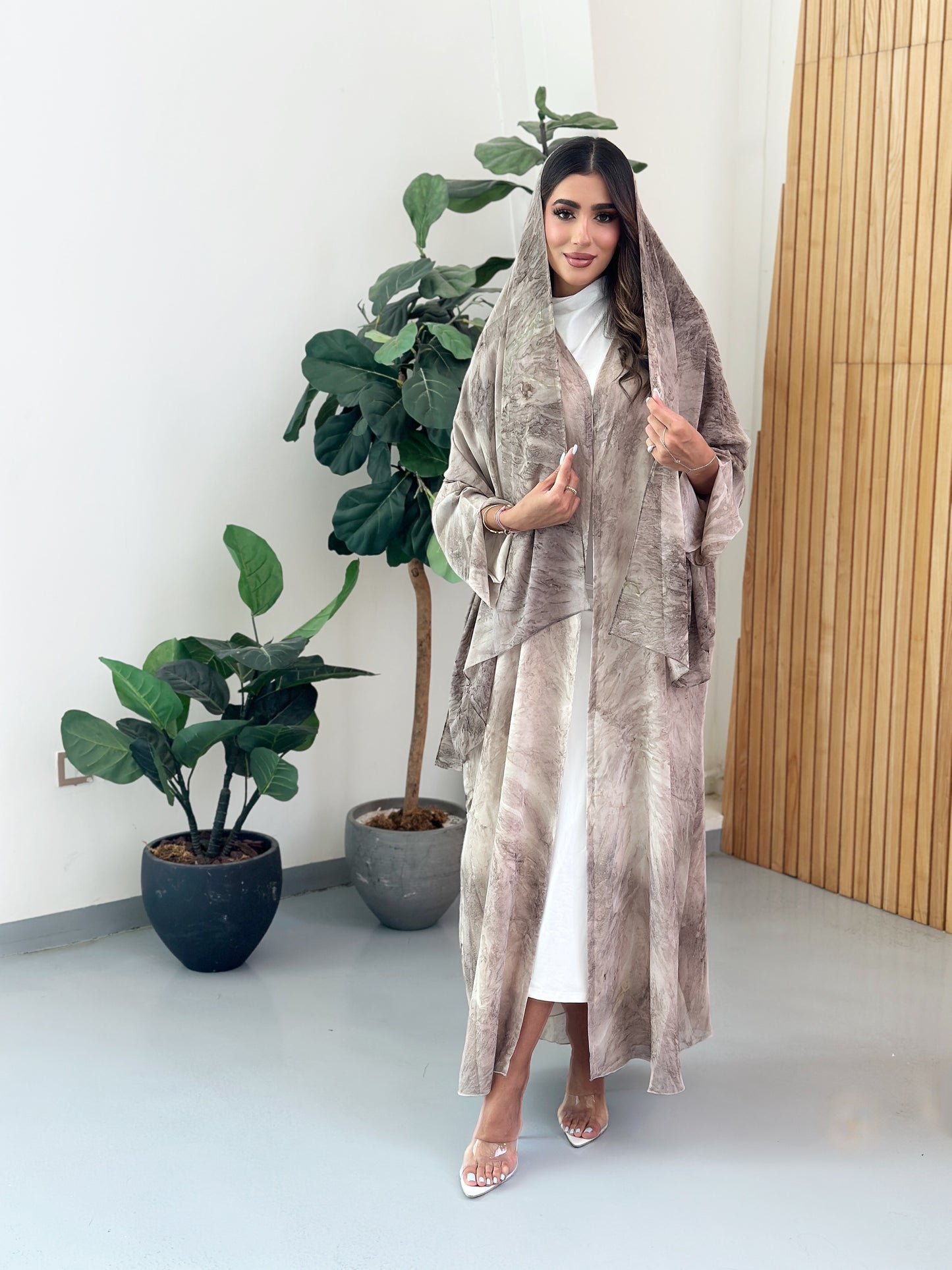 FN027( Ready to Ship) summery Chiffon Abaya