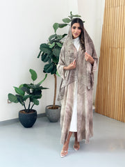 FN027( Ready to Ship) summery Chiffon Abaya