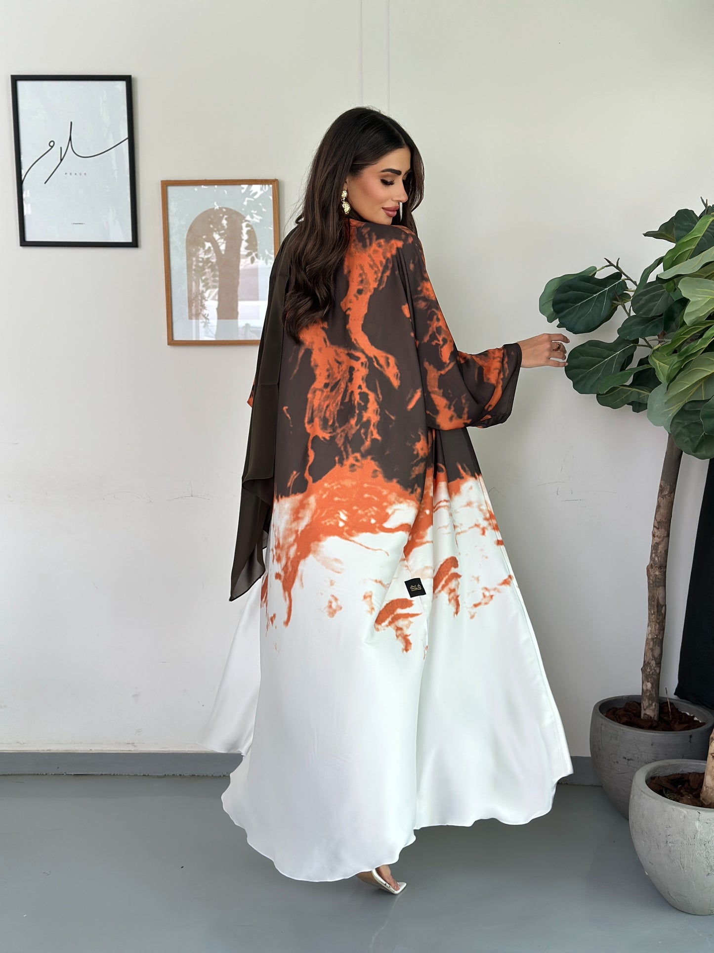 FN032 (Ready to Ship) summery ombre Abaya