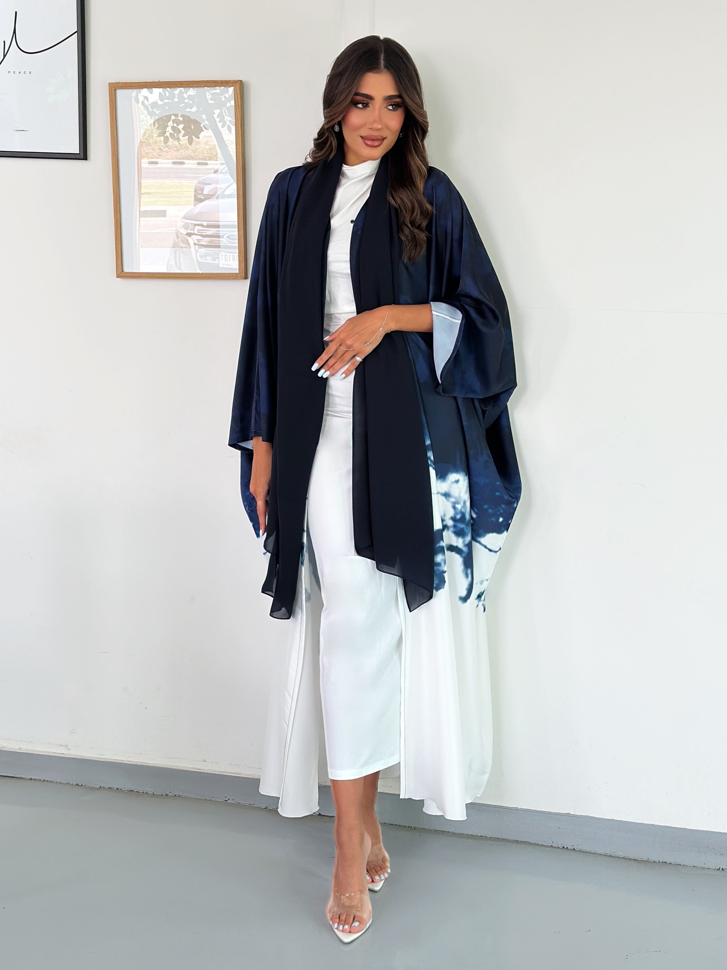 FN031 (Ready to Ship) summery ombre Abaya