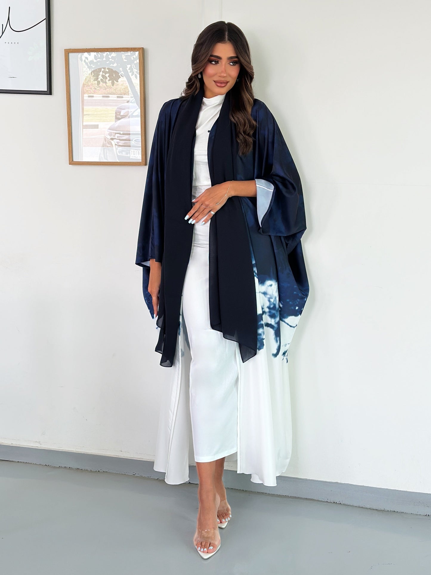 FN031 (Ready to Ship) summery ombre Abaya