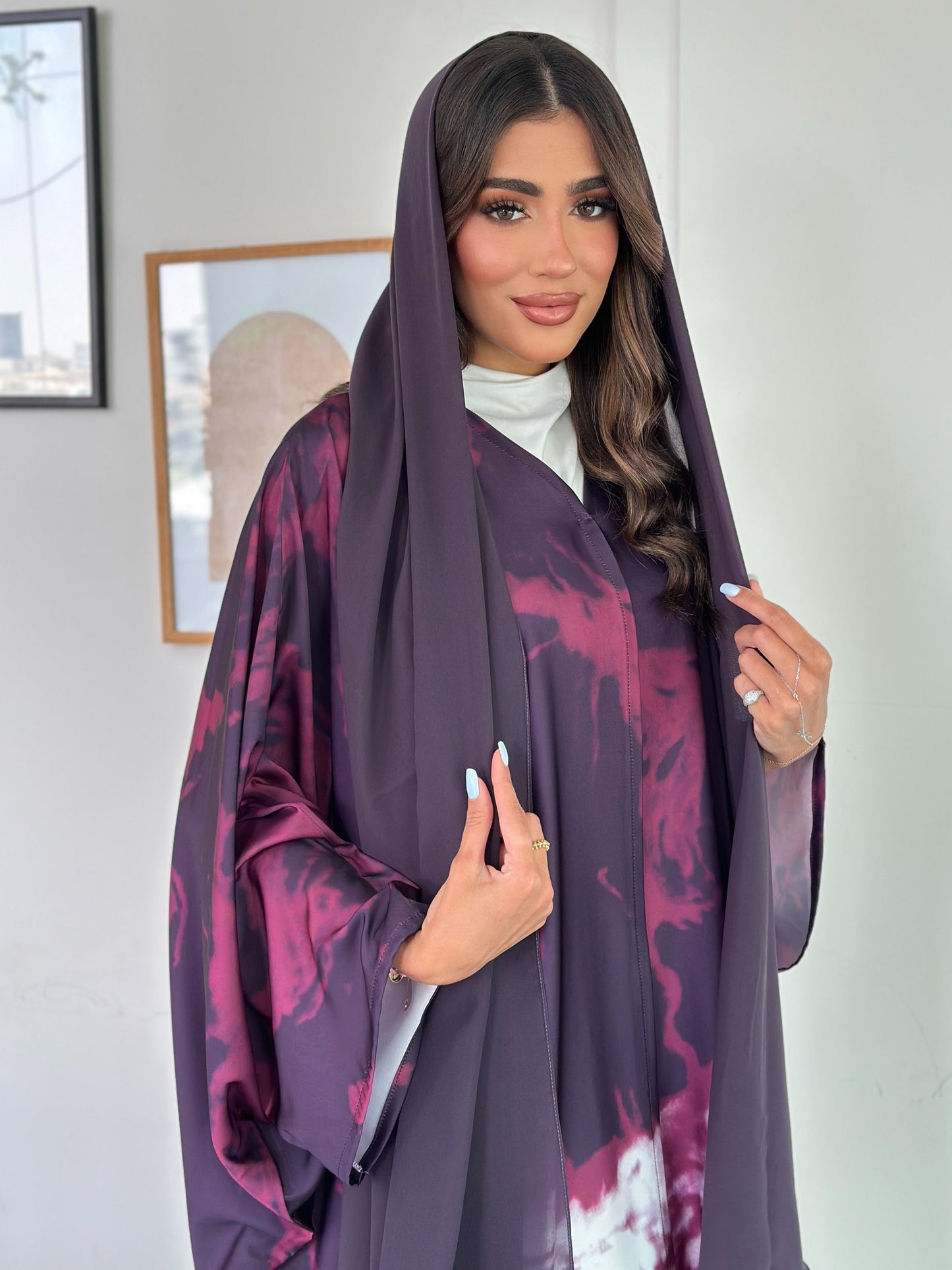 FN030 (Ready to Ship) summery ombre Abaya
