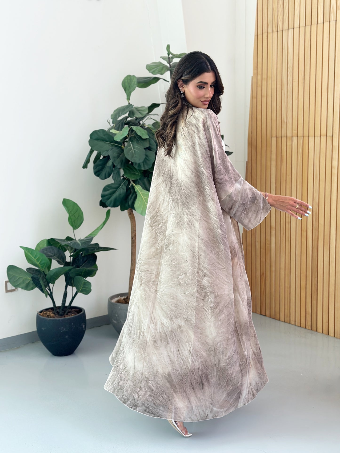 FN027( Ready to Ship) summery Chiffon Abaya