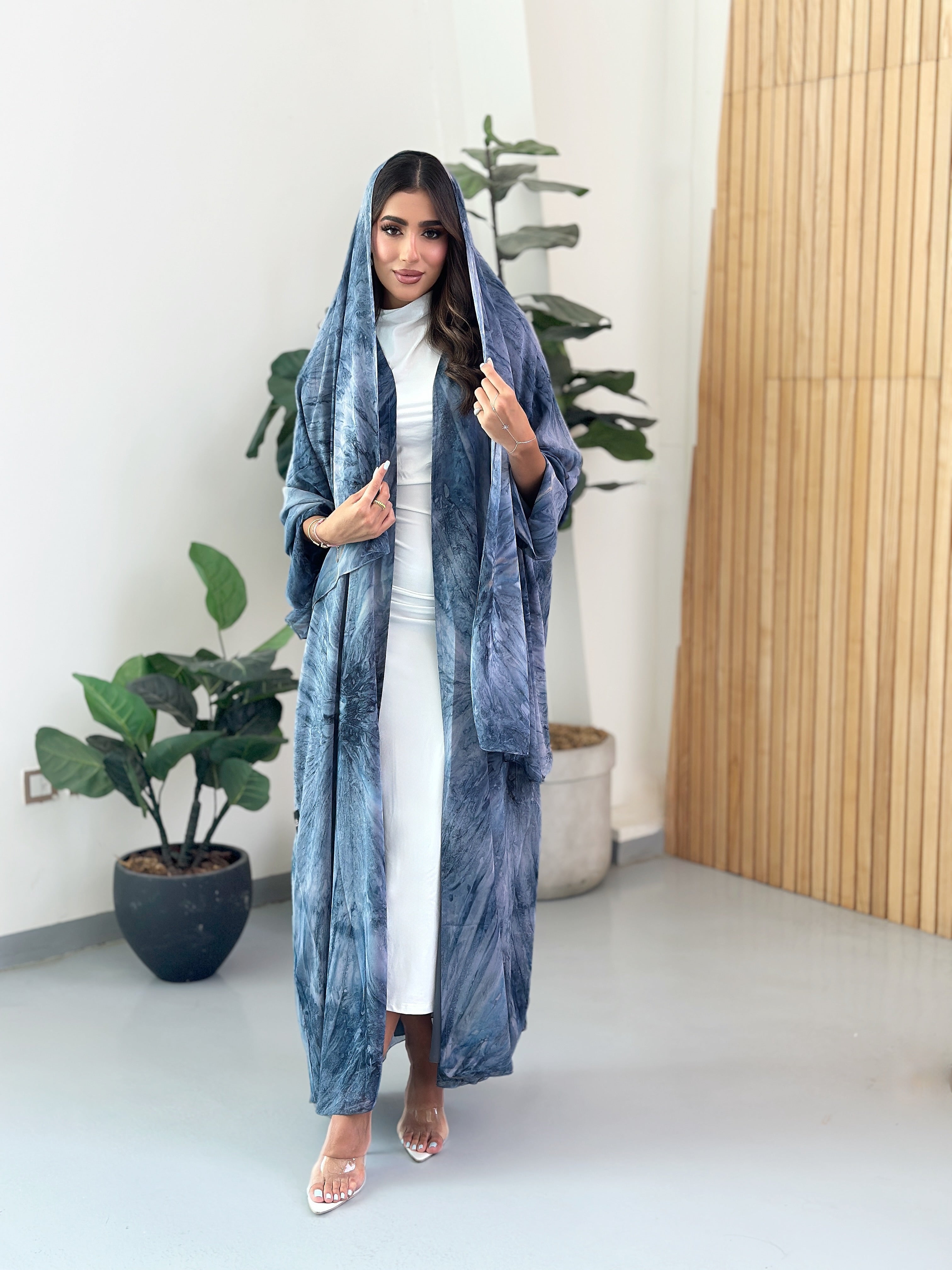 FN028 (Ready to Ship) summery Chiffon Abaya