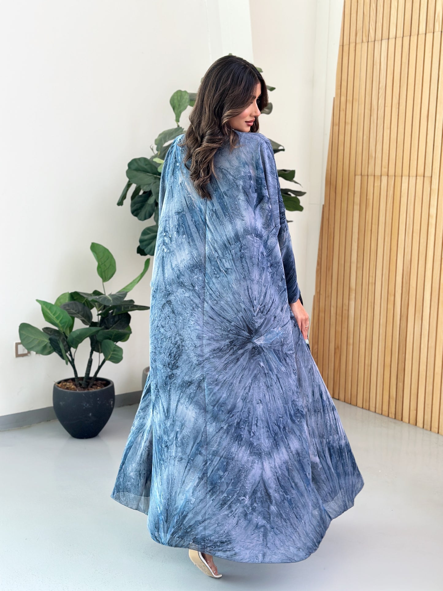 FN028 (Ready to Ship) summery Chiffon Abaya